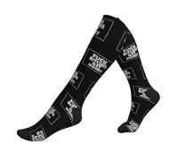 Calcetines De Compresión Que Se Jodan Las Zorras, Ganan Dinero Adultos Medias Cómodos Medias Compresion Transpirables Calcetines Vuelos Para Fitness Varicosas Atletismo 50Cm