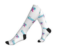 Calcetines De Compresión Soy Una Guerrera De La Concientización Sobre El Cáncer Medias Compresion Cómodos Calcetines Vuelos Suaves Medias Hasta La Rodilla Para Circulación Mujeres 50Cm
