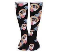 Calcetines De Compresión Ya Está Rodando El Rodillo Humedad Wicking Divertidos Calcetines La Bici, Para El Uso Diario, Deporte, Caminar, 50cm