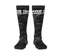 Calcetines De Compresión Yo Nunca Hablo, Tú Nunca Te Callas Calcetines De Ciclismo Transpirables Calcetine Cortos Cómodos Medias Para Gimansio Running Senderismo 50CM