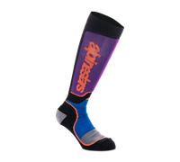 Alpinestars Plus Calcetines de motocross, negro-lila, tamaño S