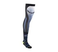 Alpinestars Knee Brace Calcetines de motocross, azul-amarillo, tamaño S M para Hombres