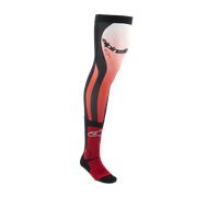Alpinestars Knee Brace Calcetines de motocross, blanco-rojo, tamaño S M para Hombres