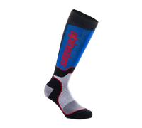 Alpinestars Plus Calcetines de motocross juvenil, negro-rojo-azul, tamaño M L