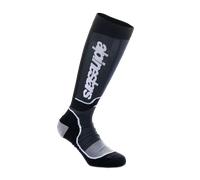 Alpinestars Plus Calcetines de motocross juvenil, negro-gris, tamaño M L