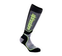 Alpinestars Youth Mx Plus Socks, Black Gray Yellow Fluo, M/L