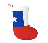 Calcetines de decoración de Navidad con bandera de WHJSSF de Chile, decoración del hogar, suaves y cómodos para oficina, árbol de Navidad, chimenea