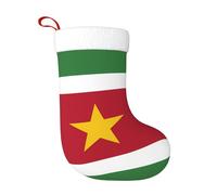 Calcetines de decoración de Navidad con bandera de WHJSSF de Surinam, decoración del hogar, suaves y cómodos para oficina, árbol de Navidad, chimenea