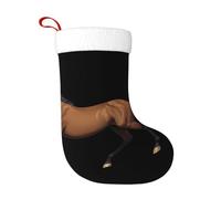 Calcetines de decoración de Navidad con diseño de caballo de guerra galopante WHJSSF para decoración del hogar, suaves y cómodos para oficina, árbol de Navidad, chimenea