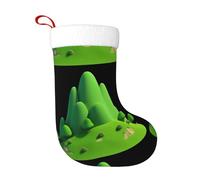 Calcetines de decoración de Navidad con diseño de colinas verdes en WHJSHOP para decoración del hogar, suaves y cómodos para oficina, árbol de Navidad, chimenea