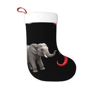 Calcetines de decoración de Navidad con diseño de elefante comiendo chile, decoración del hogar, suaves y cómodos para oficina, árbol de Navidad, chimenea