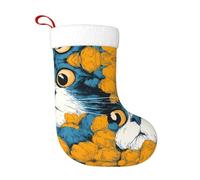 Calcetines de decoración de Navidad con texto en inglés "HJFCZH A Curious Cat", decoración del hogar, suaves y cómodos para oficina, árbol de Navidad, chimenea