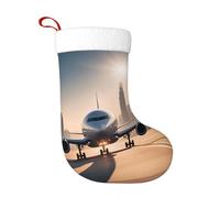 Calcetines de decoración de Navidad, diseño de avión de aterrizaje en WHJSHOP para decoración del hogar, suaves y cómodos para oficina, árbol de Navidad, chimenea