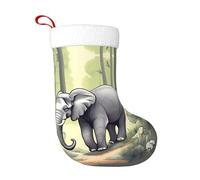 Calcetines de decoración de Navidad, diseño de elefante caminando, decoración del hogar, suaves y cómodos para oficina, árbol de Navidad, chimenea