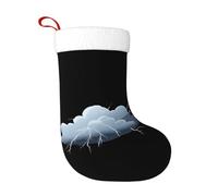 Calcetines de decoración de Navidad, diseño de nubes de truenos y relámpagos, decoración del hogar, suaves y cómodos para oficina, árbol de Navidad, chimenea