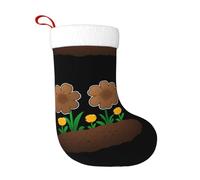 Calcetines de decoración de Navidad, flores HJFCZH plantadas en estiércol de vaca, decoración del hogar, suaves y cómodos para oficina, árbol de Navidad, chimenea