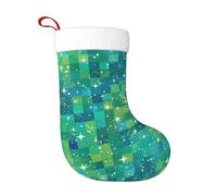 Calcetines de decoración de Navidad HJFCZH con lentejuelas verdes brillantes para decoración del hogar, suaves y cómodos para oficina, árbol de Navidad, chimenea