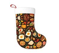 Calcetines de decoración de Navidad HJFCZH con un montón de sabrosos estampados de alimentos, decoración del hogar, suaves y cómodos para oficina, árbol de Navidad, chimenea