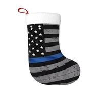Calcetines de decoración de Navidad WHJDPP American Thin Blue Line Flag Picture Home Decor Soft and Comfortable for Office Christmas Tree Chimenea