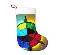 Calcetines de decoración de Navidad WHJSSF Shine in All Directions impresos, decoración del hogar, suaves y cómodos para oficina, árbol de Navidad, chimenea