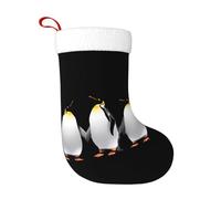 Calcetines de decoración navideña con diseño de tres pingüinos cantando juntos, decoración del hogar, suaves y cómodos para oficina, árbol de Navidad, chimenea