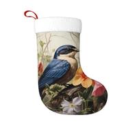 Calcetines de decoración navideña, diseño de WHJSSF Swallow in the Flowers para decoración del hogar, suaves y cómodos para oficina, árbol de Navidad, chimenea