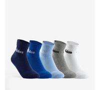 Calcetines de deporte adidas júnior mid x5 marino azul gris blanco 31/33
