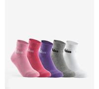 Calcetines de deporte adidas júnior mid x5 rosa azul gris blanco 31/33