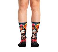 Calcetines de deporte, crossfit, ciclismo, running, Ridefyl Skull ML