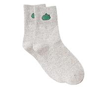 Calcetines de dinosaurio Lindos calcetines casuales longitud media Little Fun Ladies Socks Ciclismo Equipo (Grey, M) calentitos Mujer Altos Invierno Casa Calientes Gruesos Thermal Women Calcetín