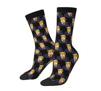 Calcetines de Donald Trump's Facial Expressions para hombres y mujeres, calcetines deportivos casuales para correr, 2 Negro-1, Altoa única