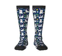 Calcetines De Equipo,Medias Calcetines De Compresión Calcetines Deportivos Novedad Casual 55 CM Para Perro Westie Unisex
