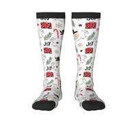 Calcetines De Equipo,Medias Calcetines De Compresión Calcetines Deportivos Novedad Casuales 55 CM Para Navidad Unisex Con Muñeco De Nieve