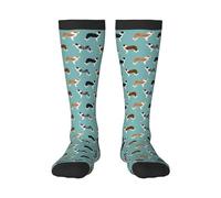 Calcetines De Equipo,Medias Calcetines De Compresión Calcetines Deportivos Novedad Casuales 55 CM Para Perros Border Collie Unisex