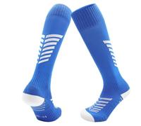 Calcetines De Esgrima, Equipo De Esgrima Unisex Transpirable Y Que Absorbe La Humedad, Calcetines Altos, Adecuados for Florete, Espada Y Sable.(Blue-White,M)