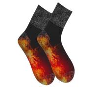 Calcetines de esquí de invierno, calcetines calefactores de invierno - Calcetines térmicos calientes de fibra iluminada - Calcetines térmicos transpirables y respetuosos con la piel para deportes al