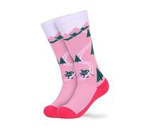 Calcetines de esquí para niña, calcetines cálidos calcetines esquí rodilla calcetines invierno calcetines esquí aire libre patinaje sobre hielo calcetines deportivos transpirables(S para 7 - 12 años)