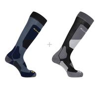Calcetines de esquí Salomon S/Access, paquete de 2, negro/azul 36-38 Black/Copen Blue