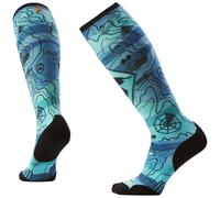Calcetines de esquí Smartwool W Ski Targeted Cushion Topo Treasures Print OTC Talla de calcetines: 38-41 / Color: negro/azul