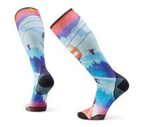 Calcetines de esquí Smartwool Zero Cushion OTC Ski Day Print (Laguna Blue)