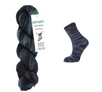 Calcetines de Estako Jolly Hilo pintado a mano 75% de lana de Merino Superwash y 25% de poliamida (Fine / Sport 2 Peso) / 3.52 oz - 100 gr / 360 yard