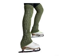 Calcetines de forro polar transpirables de 45 cm, cálidos, no pican (verde)