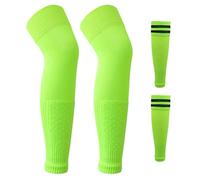 Calcetines de fútbol con espinillas | Protectores de piernas - Calcetines protectores para piernas - para Jugadores Atletas Jinetes Principiantes Instructores Competiciones Ligas