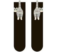 Calcetines de gato con bolas en 3D para mujer, de algodón, divertidos y novedosos, con diseño de animales, para amantes de los gatos, esposas, mamás y novias.(4 piece black)