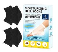 Calcetines de gel hidratante para pies secos y agrietados, 2 pares, calcetines de spa para tratamiento de talón agrietado, curan talones secos, cuidado nocturno de la piel, cuidado de los pies para