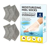 Calcetines de gel hidratante para pies secos y agrietados, 2 pares, calcetines de spa para tratamiento de talón agrietado, curan talones secos, cuidado nocturno de la piel, cuidado de los pies para