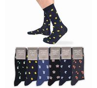 Calcetines de hombre de algodón cortos, 6 pares, ligeros, hilo de Escocia, lunares a rayas, fantasía, fabricado en Italia (FR/ES, Números, 40, 45, Regular, Regular, Surtido de color moda)