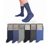Calcetines de hombre de algodón cortos, 6 pares, ligeros, hilo de Escocia, lunares a rayas, fantasía, fabricado en Italia (FR/ES, Números, 40, 45, Regular, Regular, Surtido de color micro)