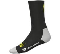 Alé Cycling Thermo Primaloft 18cm Calcetines de Invierno, Negro/Amarillo Fluo, M Unisex Adulto