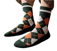 Calcetines de invierno para hombre, cálidos, de celosía, a la moda, para interiores y exteriores, hogar, zapatos a juego, verde, Altoa única